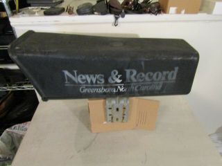 Vintage Old Newspaper Tube Delivery Mail Box News And Record Greensboro Nc