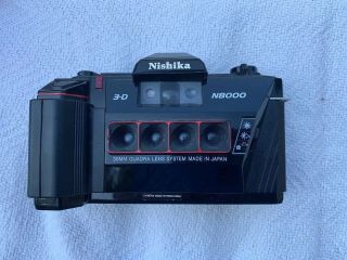 Vintage Nishika N8000 35mm 3 - D Quadra Lens Camera