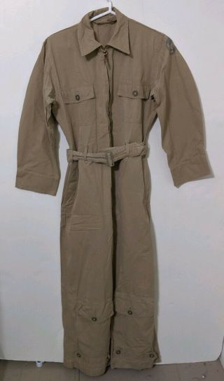 Wwii Us Army Air Forces Khaki Summer Flying Suit Size 36