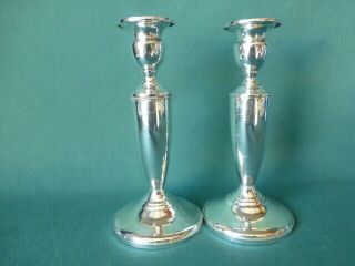 Antique Towle Sterling Silver Weighted Tall Candle Sticks