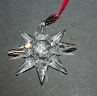 Swarovski Crystal 1991 Star Christmas Ornament Box & Certificate