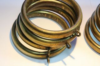 8 Very Large Victorian Brass Curtain Rings. 2