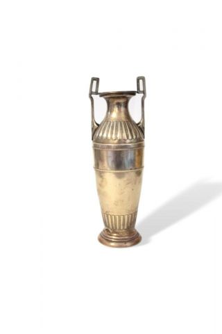 Art Nouveau Copper Brass Vase Hippy Bronze Patina Vintage 20s 30s Arts And Craft