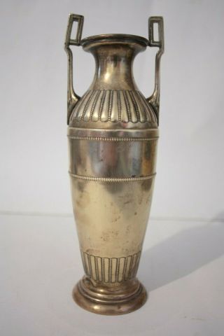 Art Nouveau Copper Brass Vase hippy Bronze patina vintage 20s 30s arts and craft 3