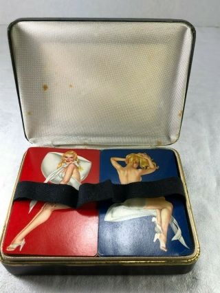 Vintage Esquire Double Deck Card Set 1945 Pin Up Girls W/box