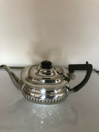Lovely Silver Plated Half Fluted Tea Pot (sptp 414t) G G S (6 " X 11.  5 ")
