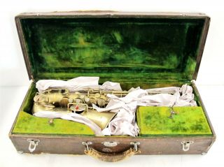 Vintage Buescher Elkhart 1924/1925 Truetone Low Pitch Saxophone 132727 W/ Case