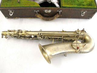 Vintage Buescher Elkhart 1924/1925 TrueTone Low Pitch Saxophone 132727 w/ Case 3