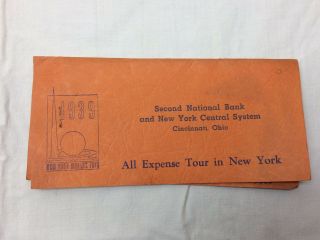 Vintage 1939 Worlds Fair Employee Club Jubilee Tour Souvenir Folder