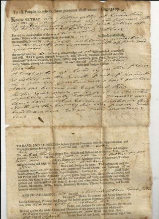 1808 Sunderland Ma Deed,  Nathan Catlin - Caleb Hubbard