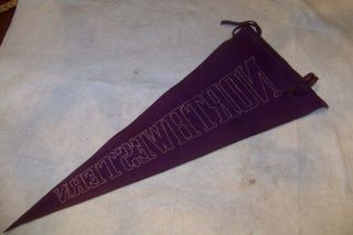 Vintage Northwestern College Football Pennant Sewn Letters Old University 3
