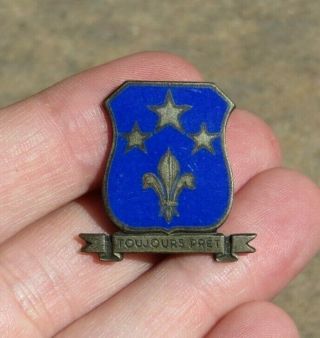 Ww2 Italian Made 351st Infantry Regiment Blue Devils Di Distinctive Insignia Pin