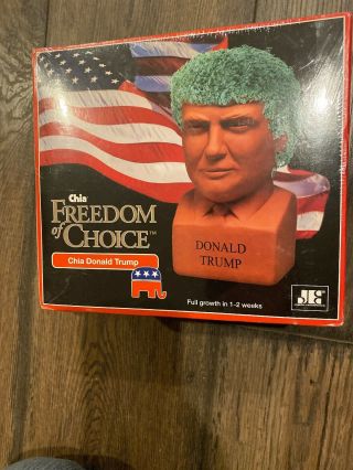 Chia Pet Donald Trump,  Decorative Pottery Planter,  Freedom Of Choice,  Easy To Do