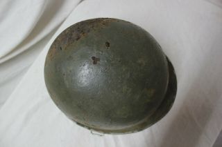 US Military WW2 Army USMC M1 Front Seam Helmet Swevil Bale Unrestored12 2