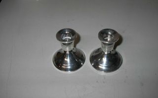 Vintage Duchin Sterling Weighted Candle Holder Holders 3” Tall