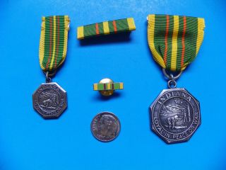 Wwii Sterling Indiana National Guard " Loyal In Peace Or War " Set