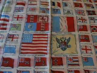 Victorian British Empire Silk Cloth C.  1836 : Vintage Union Jack Flag