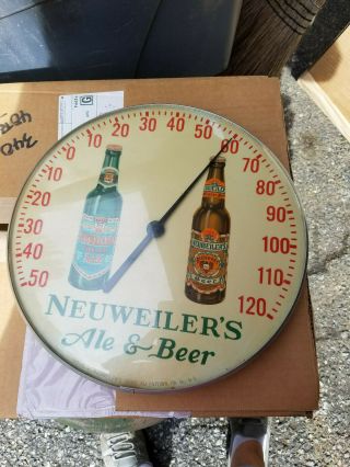 Vintage Louis F.  Neuweiler & Sons Ale & Beer Thermometer Pa Beer