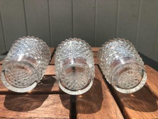 Vintage Hobnail Glass Votive Candle Holders Clear - Set of 3 3