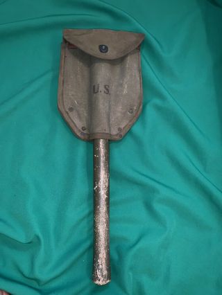 World War 2 Wwii Us Army Folding Trench Shovel Carrier Dated 1945 Military Usa