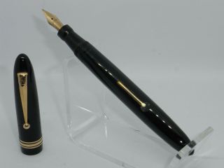Vintage Mabie Todd Blackbird Fountain Pen Flexy 14ct M Nib F To Bb