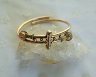 Antique Victorian Gold Filled Etruscan Bypass Bracelet Bracelet Circa March 1887