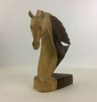 Horse Head.  Hand Carved From (Sono) Iron Wood With Details. 2