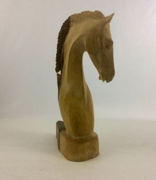 Horse Head.  Hand Carved From (Sono) Iron Wood With Details. 3