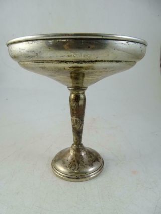 Vintage Sterling Silver Pedestal Bowl Candy Dish Weighted Scrap Antique National