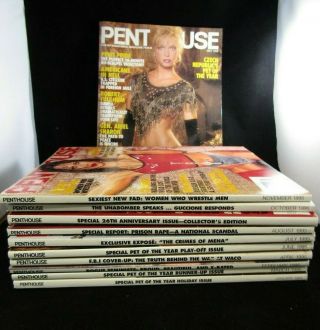 11 X Vintage Penthouse Magazines - 1995 - Miissing One.