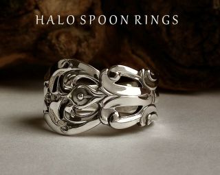 Ethereal Swedish Silver Spoon Ring Ceson 1972 Perfect Christmas Gift
