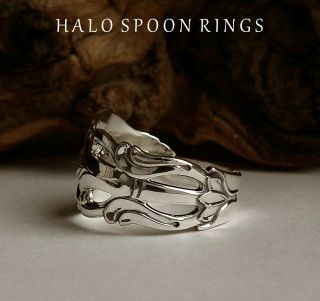 ETHEREAL SWEDISH SILVER SPOON RING CESON 1972 PERFECT CHRISTMAS GIFT 2