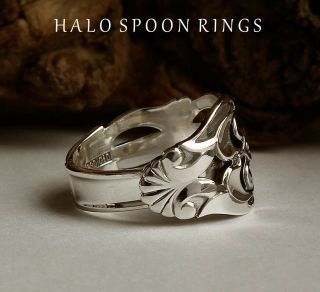 ETHEREAL SWEDISH SILVER SPOON RING CESON 1972 PERFECT CHRISTMAS GIFT 3