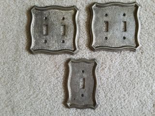 Vintage American Tack & Hardware 1968 Light Switch Covers - 2 Double And 1 Single
