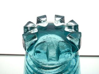 - BLUE HAWAII CASTLE CD 206 McLAUGHLIN MADE Glass Castletop Insulator 3