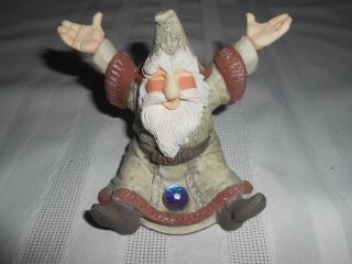 Krystonia " Haapf 7006 " Sitting Wizard With Crystal " The Mirth Bringer "