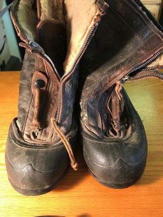 Authentic Wwii Us Navy Sheepskin Lined Flight Boots