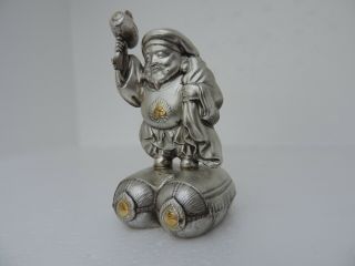 Japanese Solid Sterling Silver Daikoku Diety God Of Wealth Figurine 75gr 2.  65 Oz
