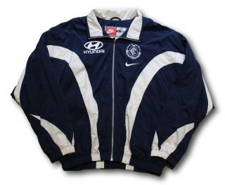 Vintage 1990s Carlton Blues Players Run Out Top Warm Up Tracksuit Jacket Size S