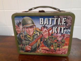Vintage Ww Ii Battle Kit Metal Lunchbox 1965