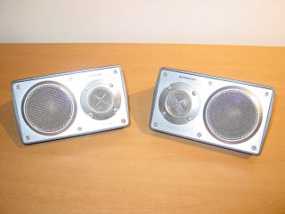 Vintage Car Audio Pioneer Ts - X9 Rear Deck 2 Way Speakers Metal Enclosures Great