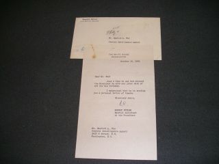 Robert Cutler Letter Sanford Fox First National Security Advisor Eisenhower 1954