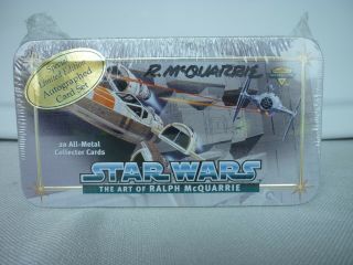 Star Wars The Art Of Ralph Mcquarrie Limited Edition Autographed Metal Card Set