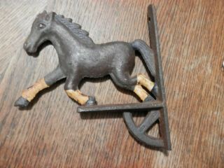 Vintage Cast Iron Horse Hook,  6.  5 X 7 In.