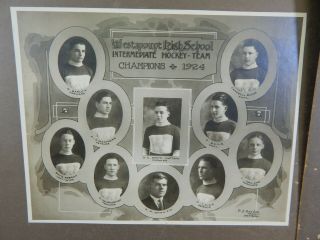 VINTAGE EARLY 1900 ' S WESTMOUNT HIGH SCHOOL HOCKEY & FOOTBALL PHOTOS P.  J GORDON 2