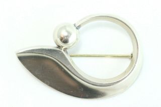 Hans Hansen Denmark 925 Sterling Silver Modern Sculpture Pin/brooch