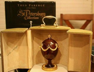 Theo Faberge Swag Egg Limited Edition 529 Of 750,  Signed Book By Theo Faberge