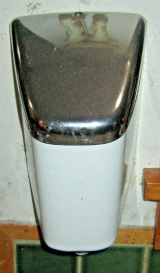 Vintage Art Deco Chrome Powdered Hand Soap Dispenser Vg Wall Mounted