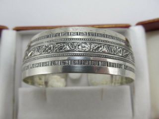 Danecraft Sterling Silver Circular Cuff Bracelet Xlnt Cond