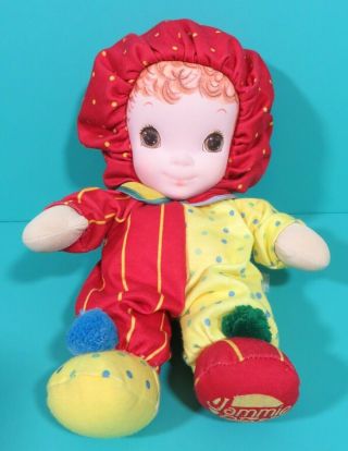 Playskool Jammie Pies Winkum Red Yellow Pajamas 12 " Soft Baby Doll Plush Vintage